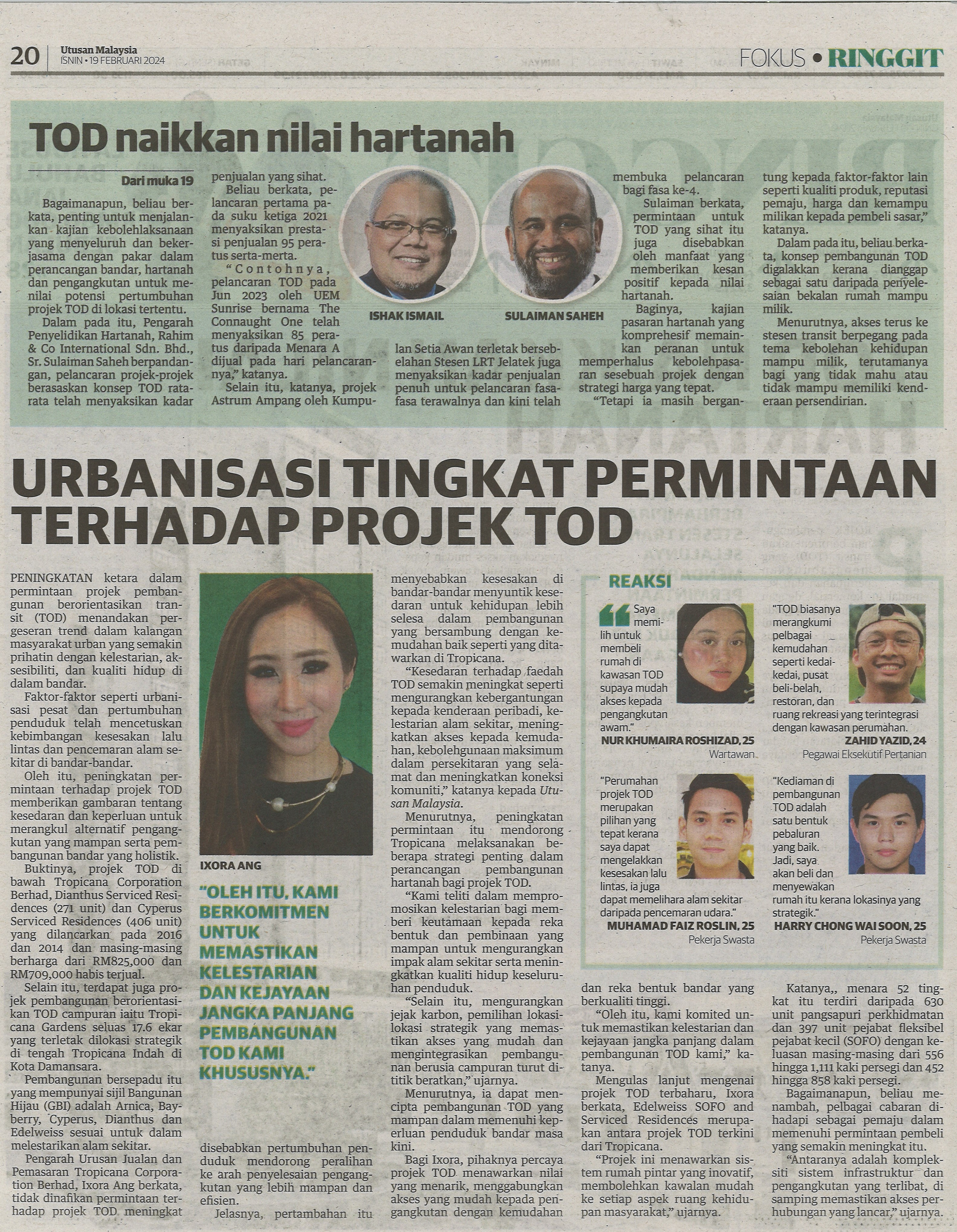 URBANISASI TERHADAP PROJEK TOD