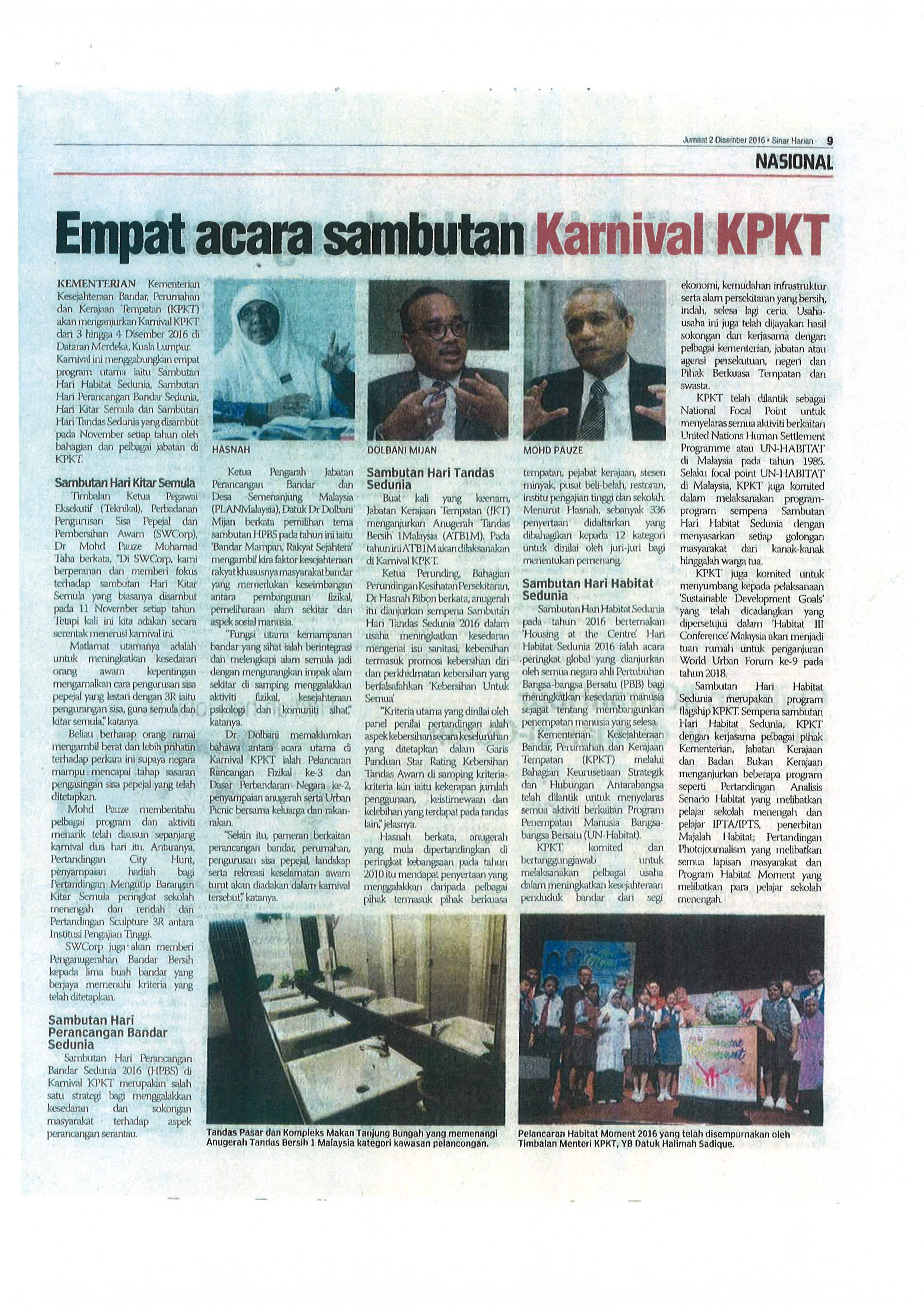 Empat Acara Sambutan Karnival KPKT (HPBS)